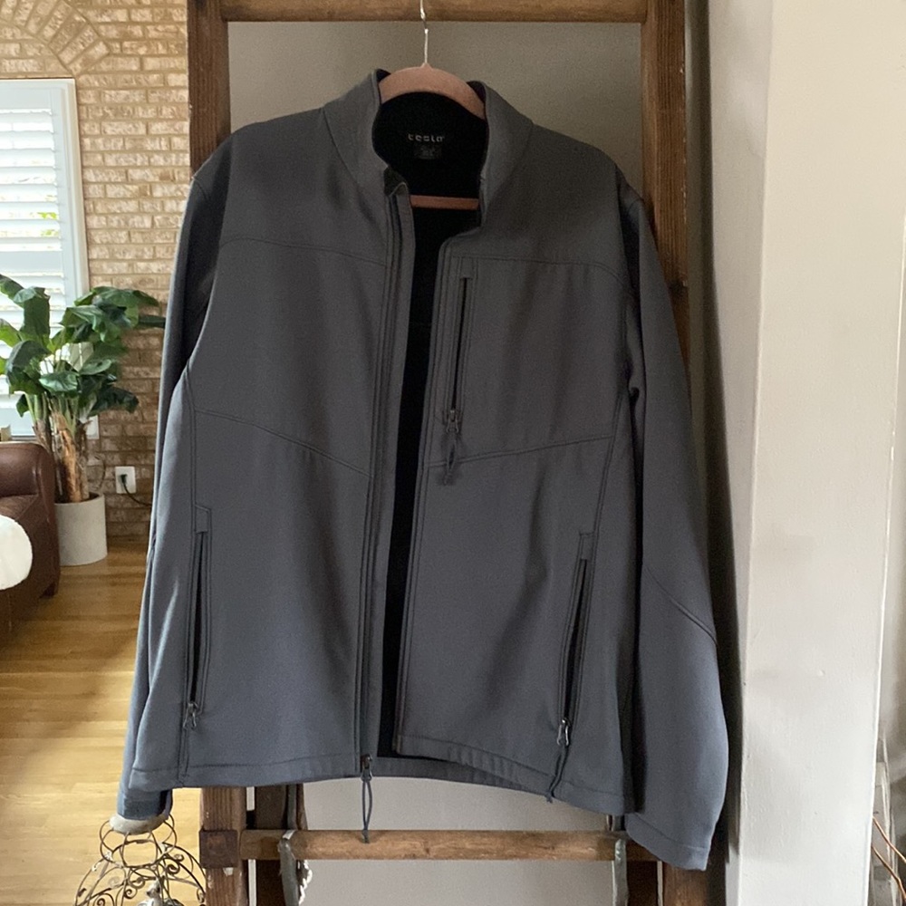 Tesla Gray Softshell Jacket Full Zip Large - image 5